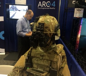 Night vision goggles with the ARC4 attached. 